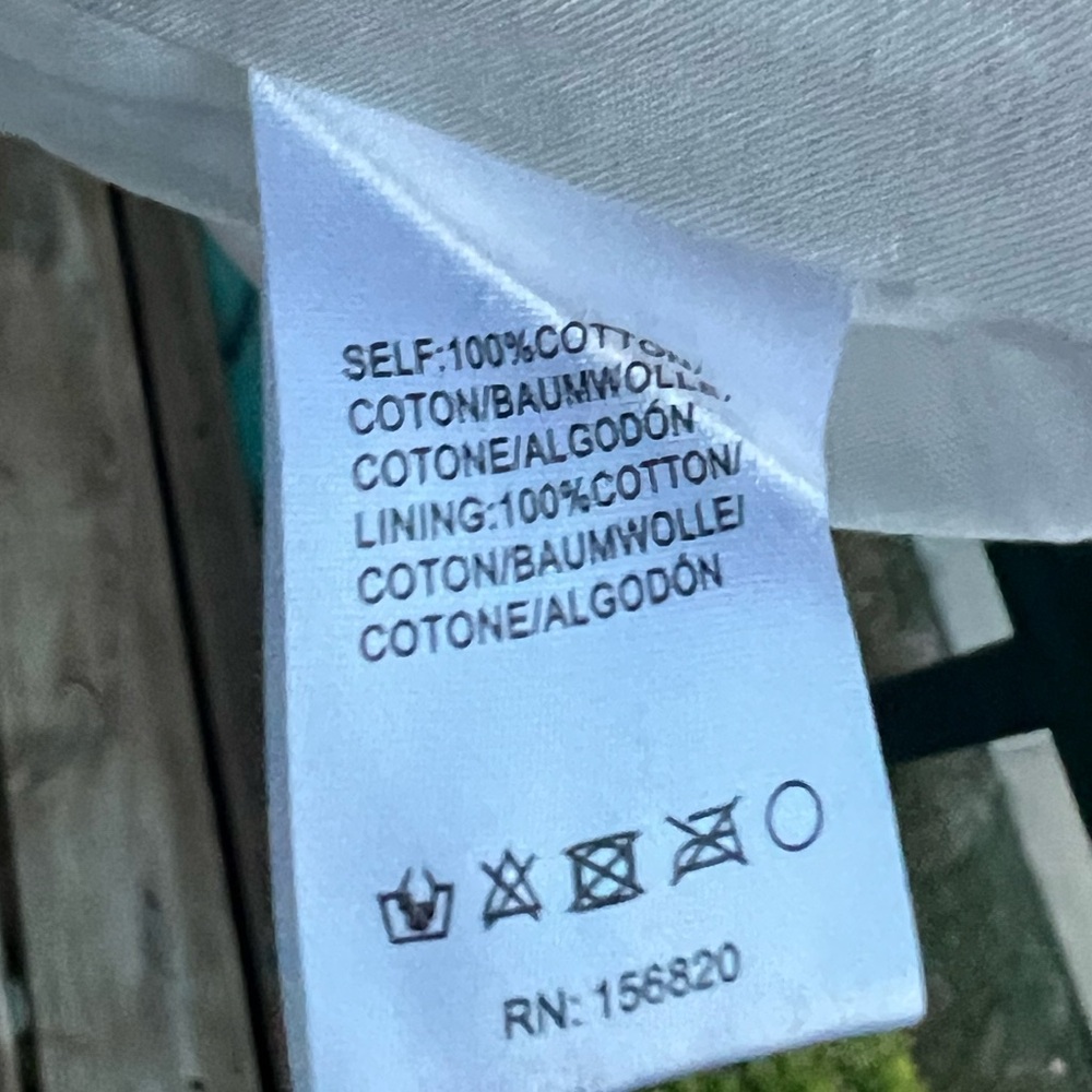 🆕Allison New York White Eyelet Cotton Ruffle Mini Dress Size S Tie Back Summer - Picture 13 of 13